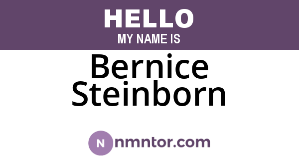 Bernice Steinborn