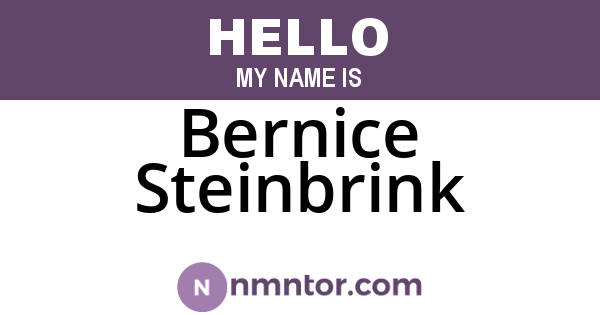 Bernice Steinbrink