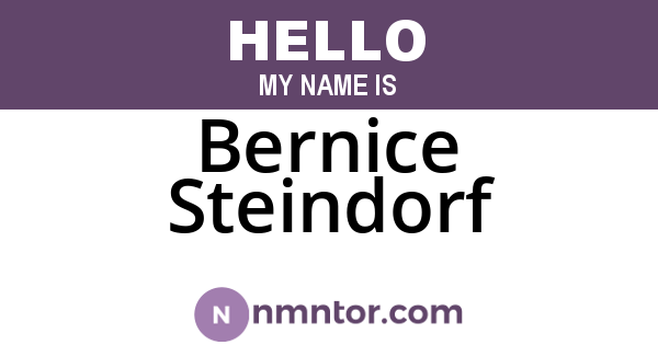 Bernice Steindorf
