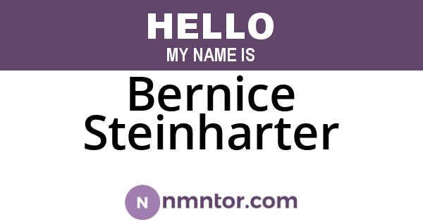 Bernice Steinharter