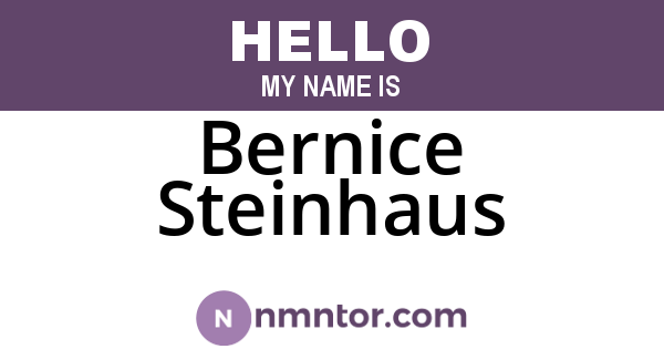 Bernice Steinhaus