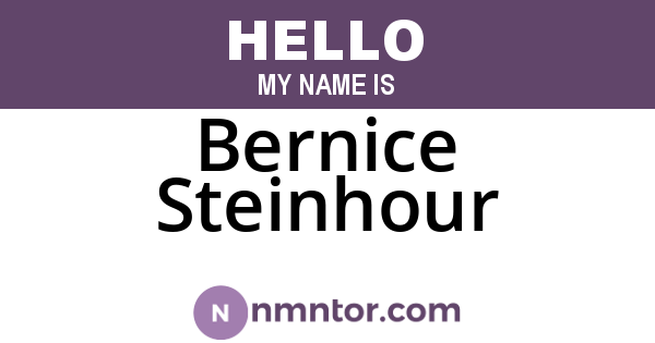 Bernice Steinhour