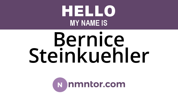 Bernice Steinkuehler