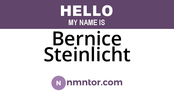 Bernice Steinlicht