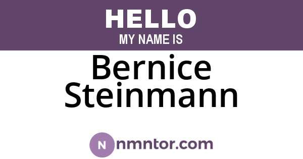 Bernice Steinmann