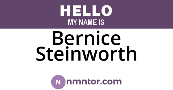 Bernice Steinworth