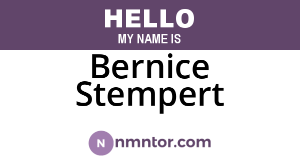 Bernice Stempert