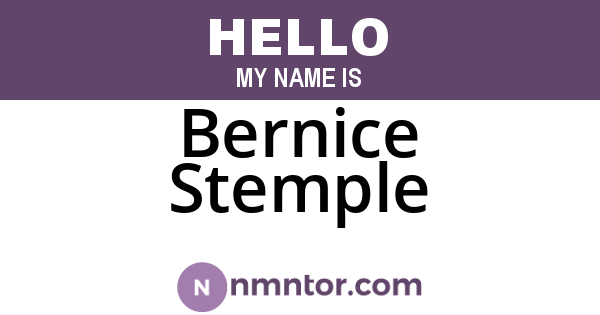 Bernice Stemple