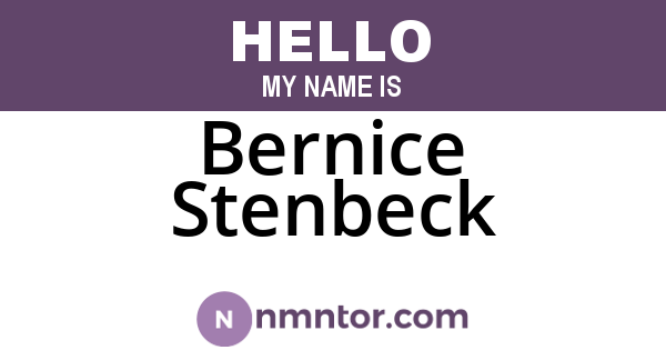 Bernice Stenbeck