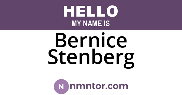 Bernice Stenberg