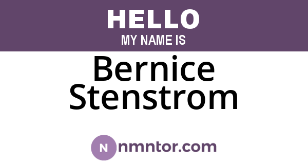 Bernice Stenstrom
