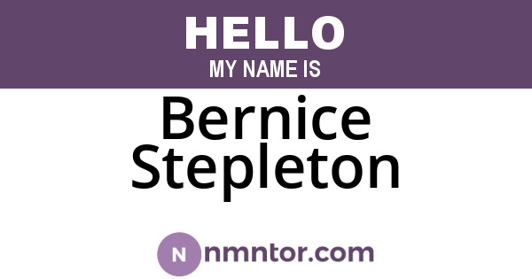 Bernice Stepleton