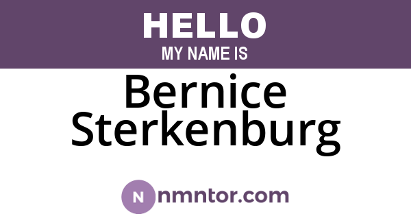 Bernice Sterkenburg