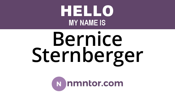 Bernice Sternberger