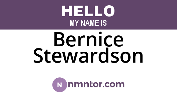 Bernice Stewardson