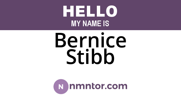 Bernice Stibb