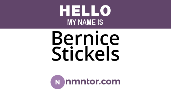 Bernice Stickels