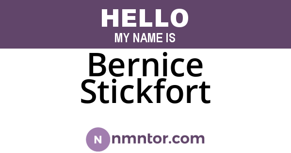 Bernice Stickfort