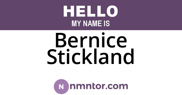 Bernice Stickland