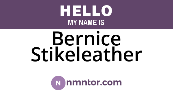 Bernice Stikeleather