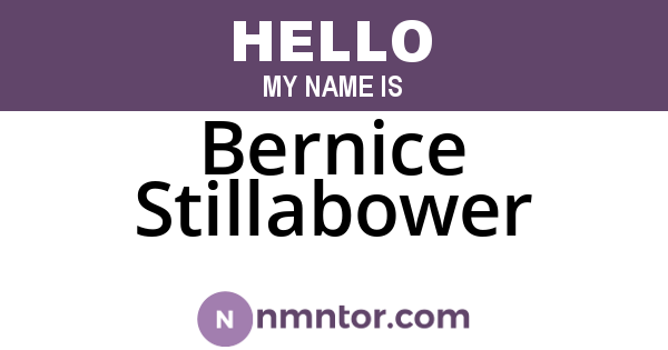Bernice Stillabower