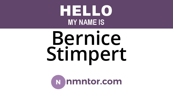 Bernice Stimpert