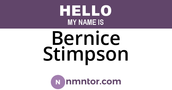 Bernice Stimpson