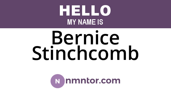 Bernice Stinchcomb
