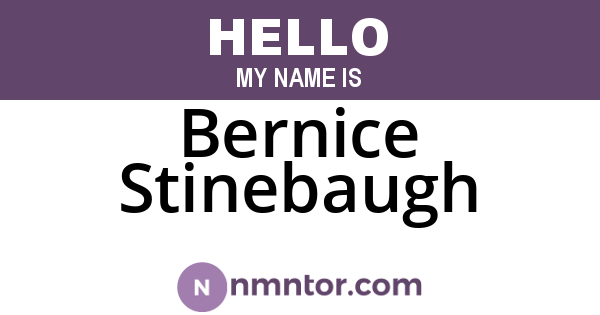 Bernice Stinebaugh