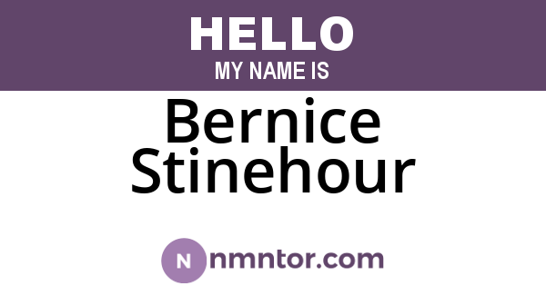 Bernice Stinehour
