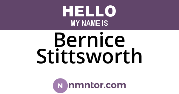 Bernice Stittsworth