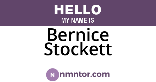 Bernice Stockett