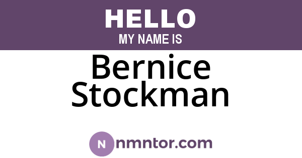 Bernice Stockman
