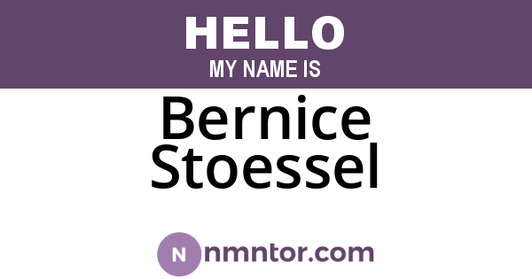 Bernice Stoessel