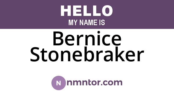 Bernice Stonebraker