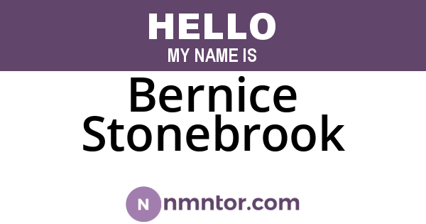 Bernice Stonebrook