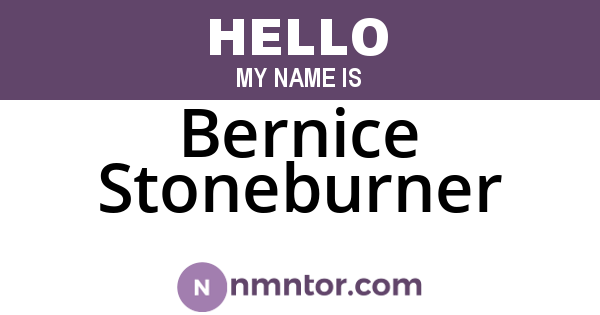 Bernice Stoneburner