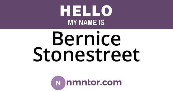 Bernice Stonestreet