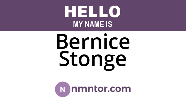 Bernice Stonge