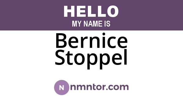 Bernice Stoppel