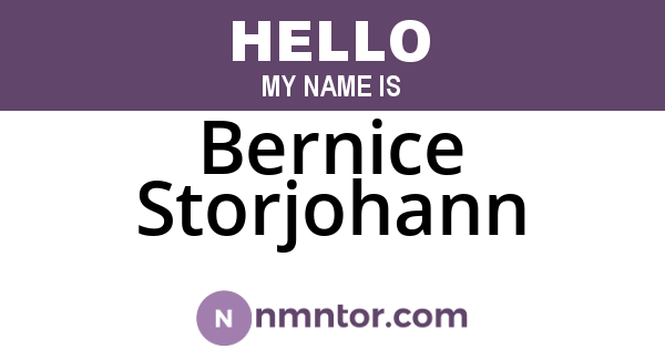 Bernice Storjohann