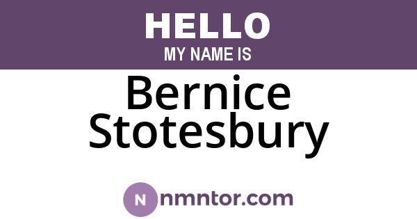 Bernice Stotesbury