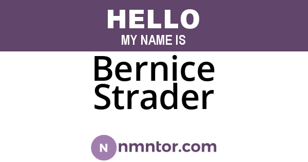 Bernice Strader