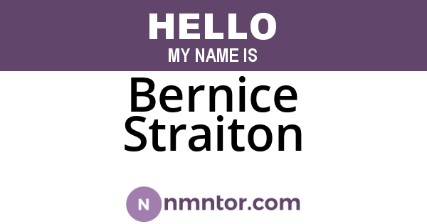 Bernice Straiton