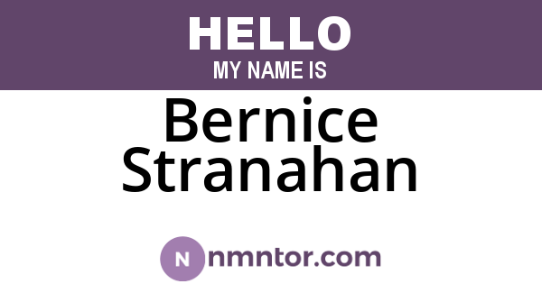 Bernice Stranahan