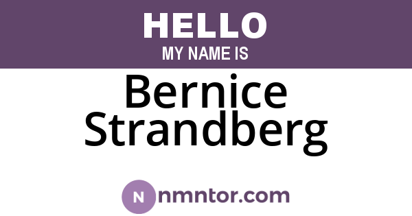 Bernice Strandberg