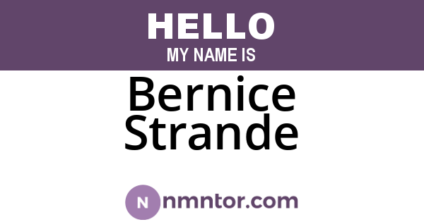 Bernice Strande