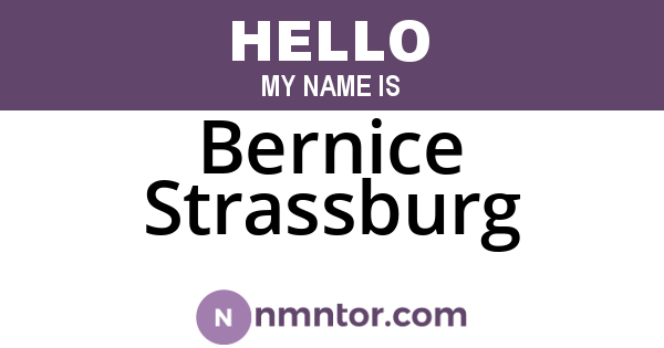 Bernice Strassburg