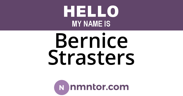 Bernice Strasters