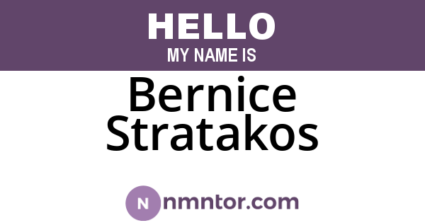 Bernice Stratakos